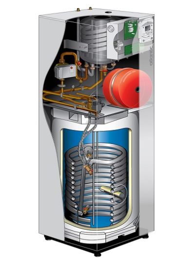 Термопомпа Atlantic ALFEA EXCELLIA DUO A.I. TRI 14 Kw с вграден бойлер 190 литра - отопление, охлаждане и БГВ