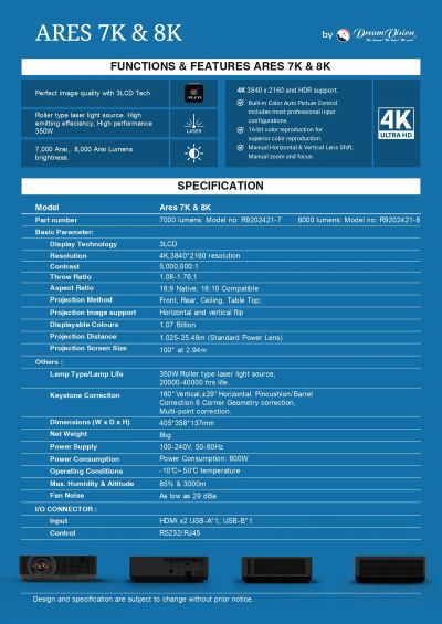 DreamVision Ares 8K
