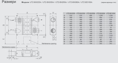 Рекуператор General UTZ-BD050C